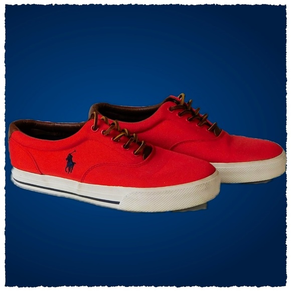 Ralph Lauren Polo Womens Red Sneakers 